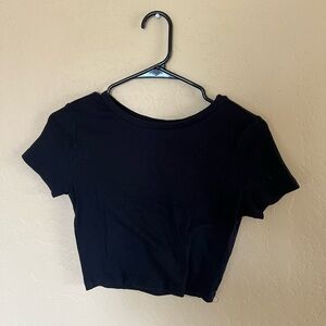 Classic Black Women's Crop Top From Target
